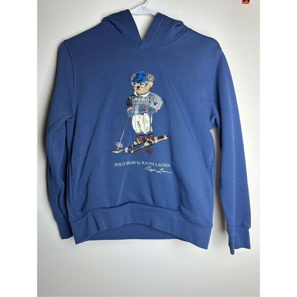 Ralph Lauren Boys Ski Bear Fleece Hoodie - Picture 1 of 7